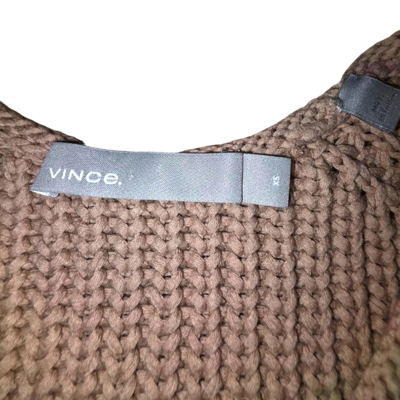 Vince Waffle Knit Stitch Ribbed Sweater 100% Cotton Sweater Tank Top Vest  XS - Picture 10 of 16